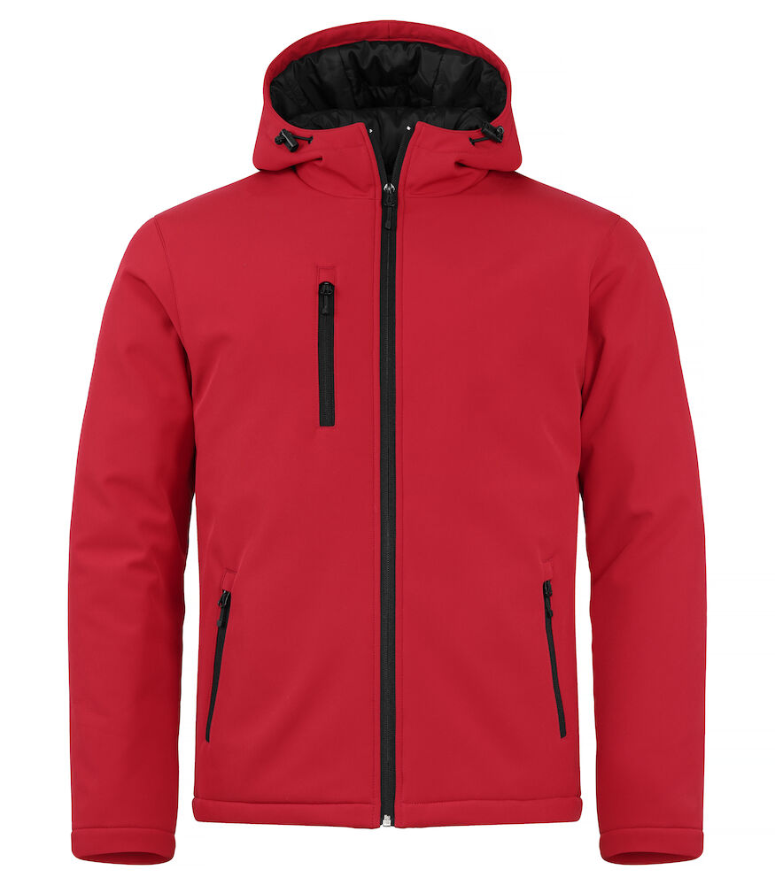 Padded Hoody Softshell XS t/m 4XL - Kleur: Zwart, Grijs, Mistgroen, Dark Navy, Kobalt, Rood - Heren