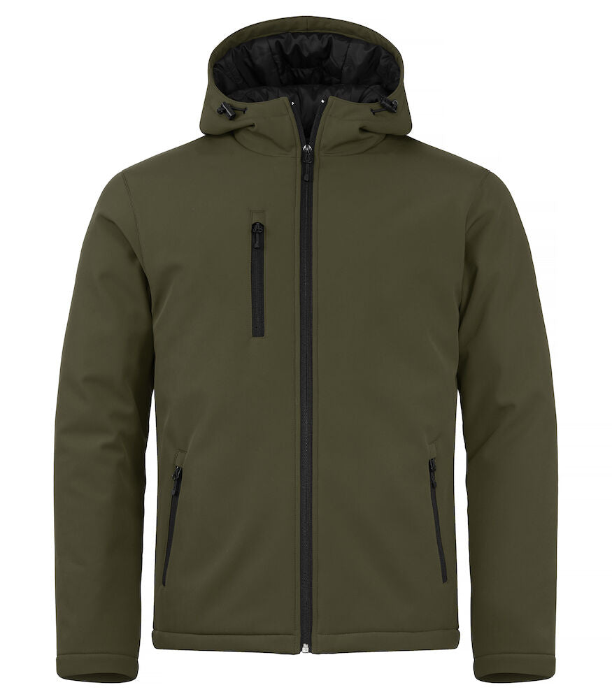 Padded Hoody Softshell XS t/m 4XL - Kleur: Zwart, Grijs, Mistgroen, Dark Navy, Kobalt, Rood - Heren