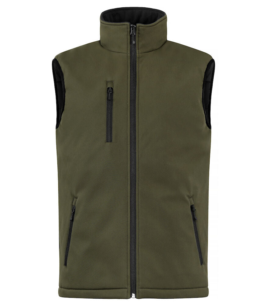 Padded Softshell Vest Bodywarmer XS t/m 4XL - Kleur: Zwart, Grijs, Groen, Dark Navy, Kobalt, Rood - Heren