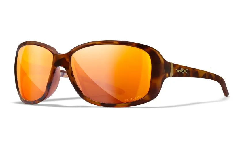 WX AFFINITY, CAPTIVATE™ Polarized Bronze Mirror Lenses, Matte Demi Brown Frame