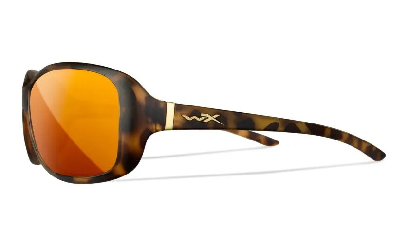 WX AFFINITY, CAPTIVATE™ Polarized Bronze Mirror Lenses, Matte Demi Brown Frame