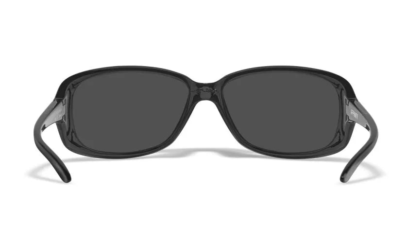 WX AFFINITY, CAPTIVATE™ Polarized Rose Gold Mirror Lenses, Gloss Black Frame
