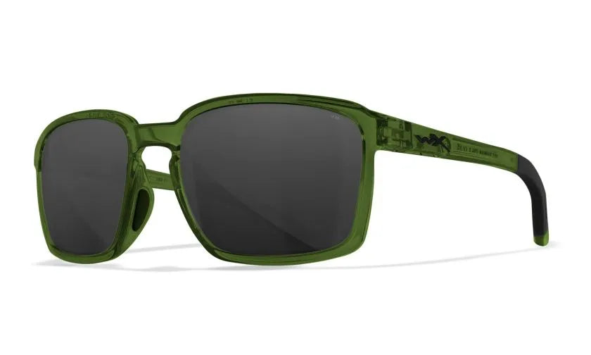 WX ALFA, Grey Lenses, Crystal Green Frame