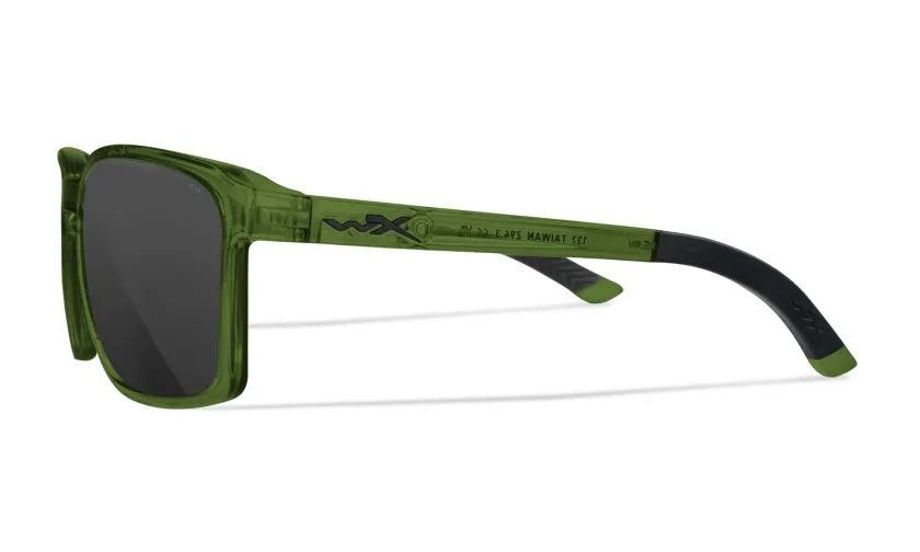 WX ALFA, Grey Lenses, Crystal Green Frame