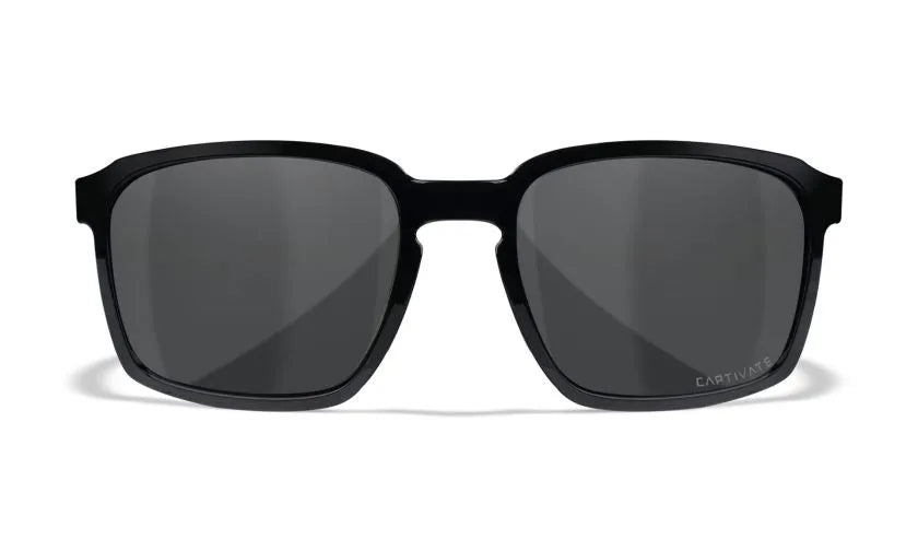 WX ALFA, CAPTIVATE™ Polarized Grey Lenses, Gloss Black Frame