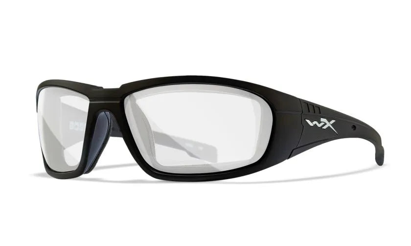 WX BOSS, Clear Lenses, Matte Black Frame