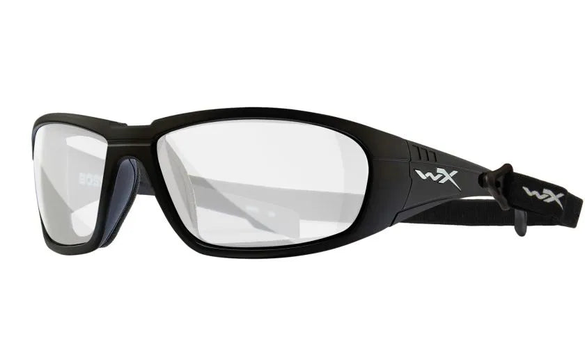 WX BOSS, Clear Lenses, Matte Black Frame