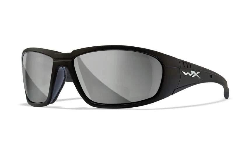 WX BOSS, Silver Flash Lenses, Matte Black Frame