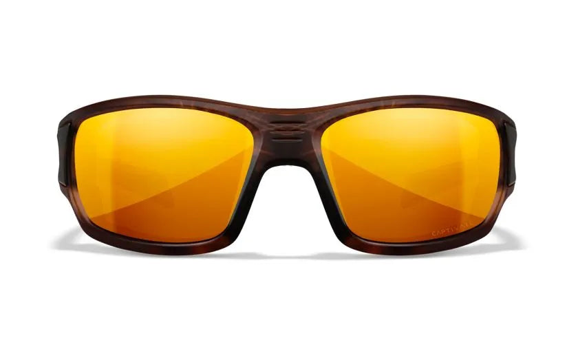 WX BREACH, CAPTIVATE™ Polarized Bronze Mirror Lenses, Matte Hickory Brown