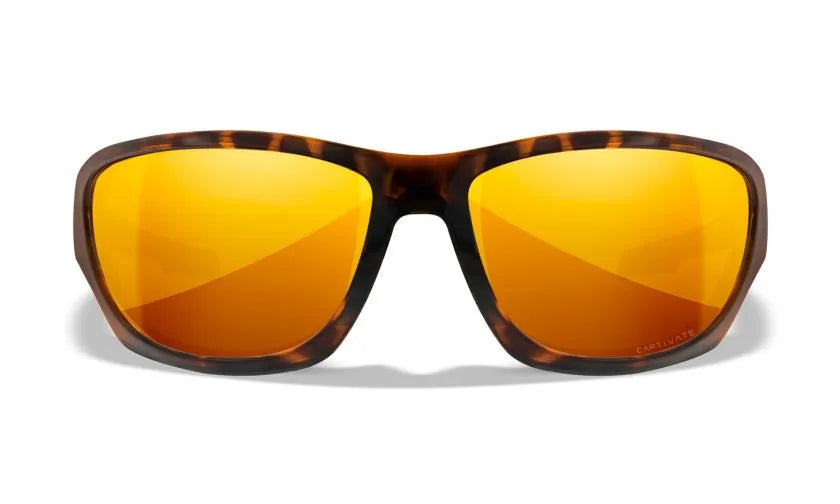 WX CLIMB, CAPTIVATE™ Polarized Bronze Mirror Lenses, Gloss Tortoise Frame