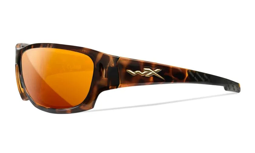 WX CLIMB, CAPTIVATE™ Polarized Bronze Mirror Lenses, Gloss Tortoise Frame