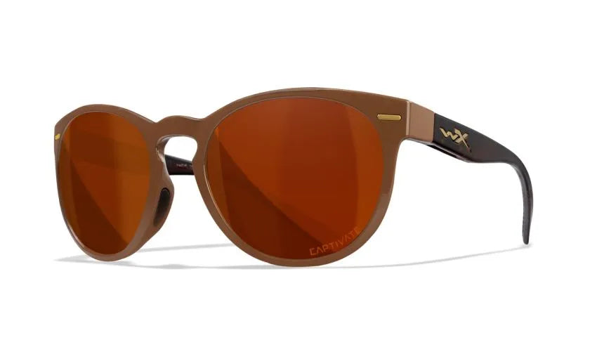 WX COVERT, CAPTIVATE™ Polarized Copper Lenses, Gloss Coffee/Crystal Brown Frame