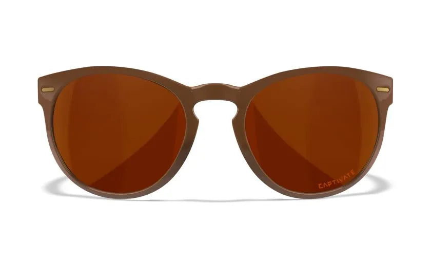 WX COVERT, CAPTIVATE™ Polarized Copper Lenses, Gloss Coffee/Crystal Brown Frame