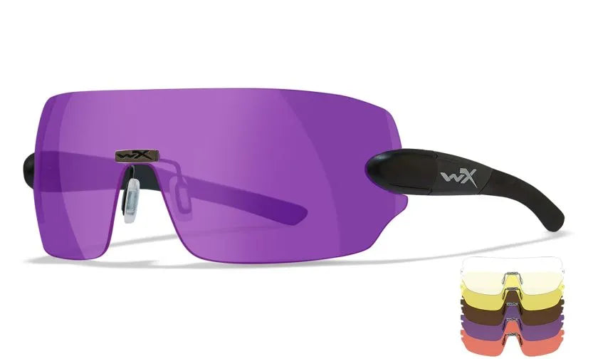 WX DETECTION, Clear/Yellow/Orange/Purple/Copper Lenses, Matte Black Frame