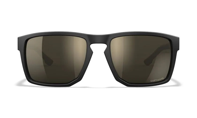 WX FOUNDER, CAPTIVATE™ Tungsten Mirror Lenses, Matte Black/Tan Frame