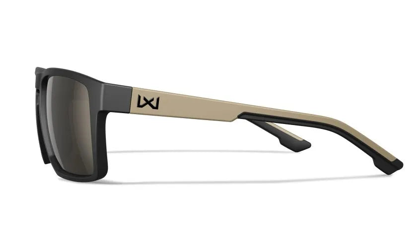 WX FOUNDER, CAPTIVATE™ Tungsten Mirror Lenses, Matte Black/Tan Frame