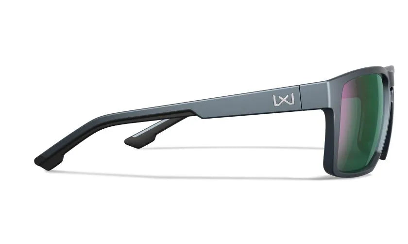 WX FOUNDER, CAPTIVATE™ Polarized Green Mirror Lenses, Matte Graphite Frame