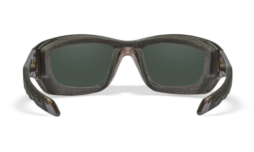 WX GRAVITY, CAPTIVATE™ Polarized Blue Mirror Lenses, Black Crystal Frame