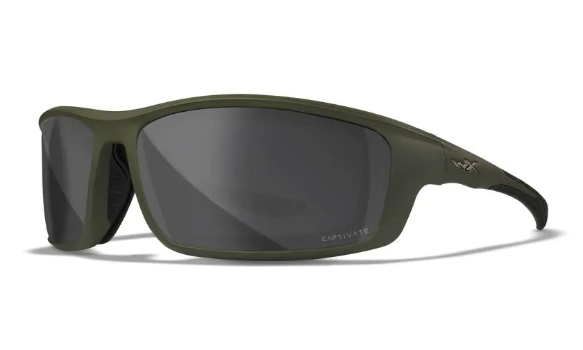 WX GRID, CAPTIVATE™ Polarized Grey Lenses, Matte Utility Green Frame