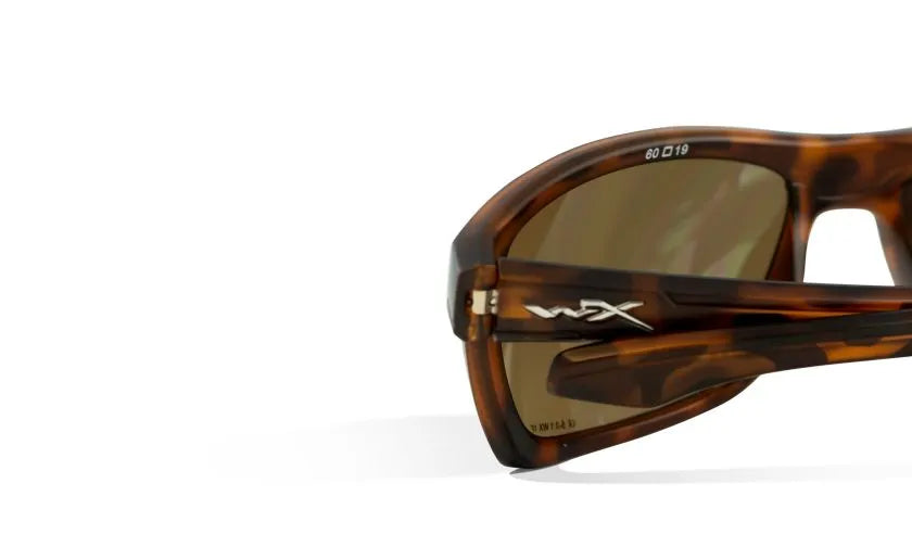 WX KINGPIN, CAPTIVATE™ Polarized Bronze Mirror Lenses, Matte Black Frame