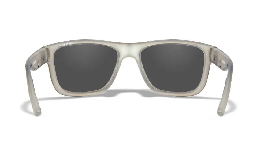 WX OVATION, CAPTIVATE™ Polarized Blue Mirror Lenses, Matte Slate Frame