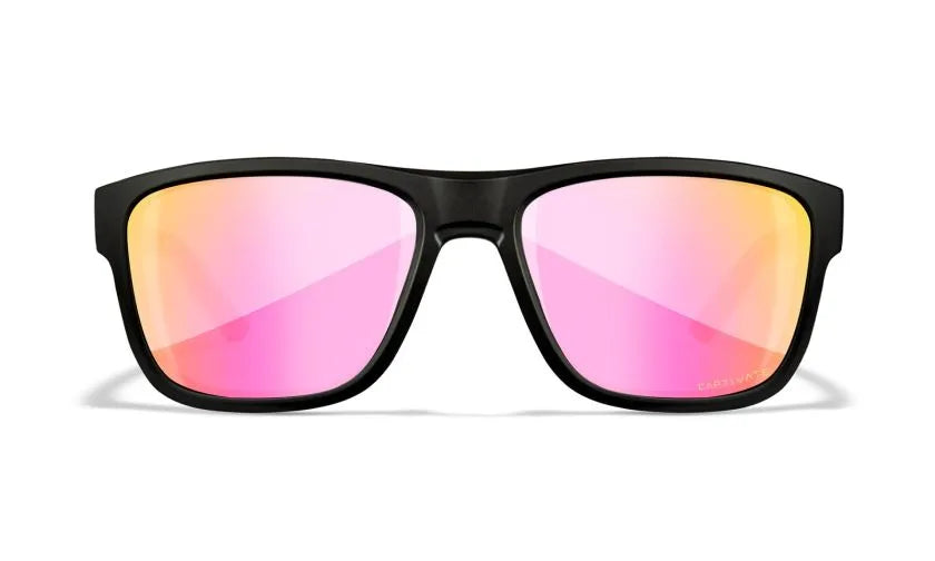 WX OVATION, CAPTIVATE™ Polarized Rose Gold Lenses, Matte Black Frame