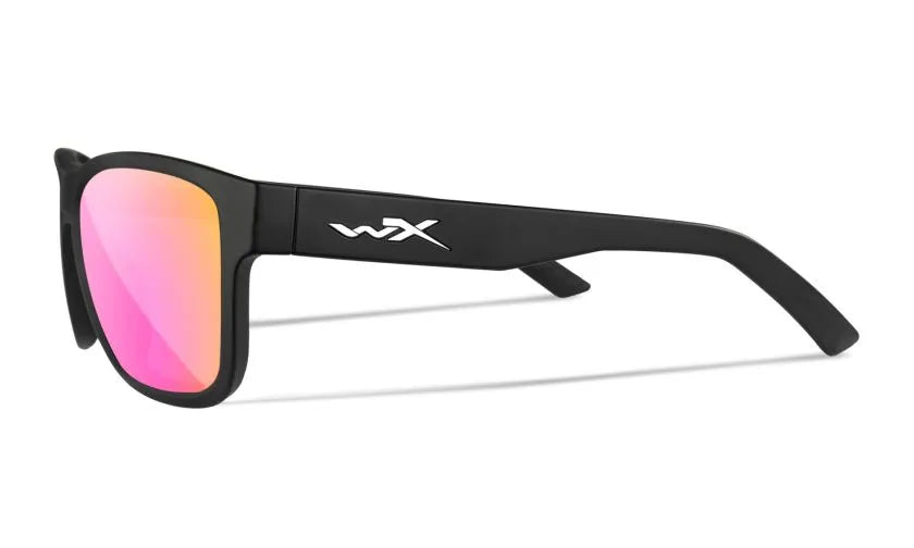 WX OVATION, CAPTIVATE™ Polarized Rose Gold Lenses, Matte Black Frame
