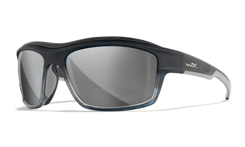 WX OZONE, Silver Flash Lenses, Matte Charcoal fade to Grey