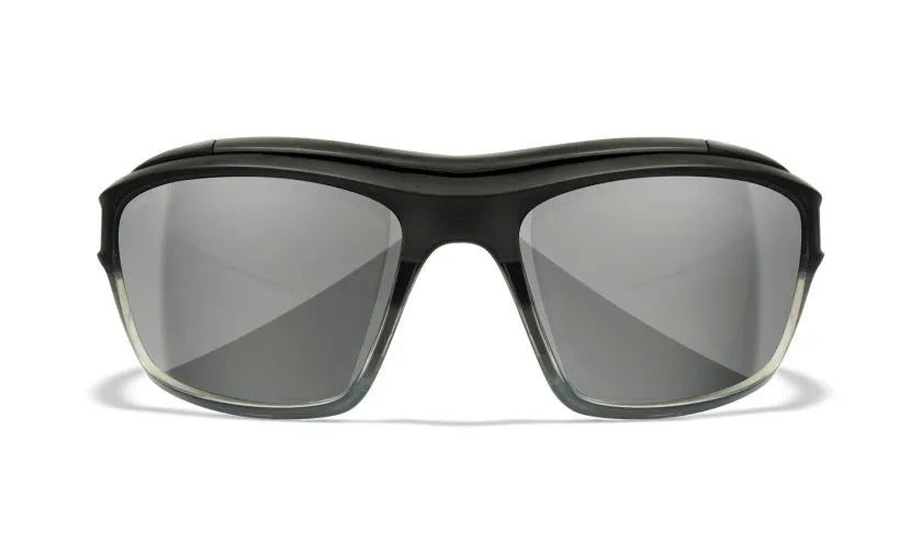 WX OZONE, Silver Flash Lenses, Matte Charcoal fade to Grey