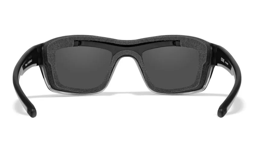 WX OZONE, Silver Flash Lenses, Matte Charcoal fade to Grey