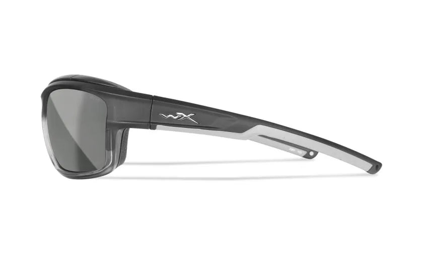 WX OZONE, Silver Flash Lenses, Matte Charcoal fade to Grey
