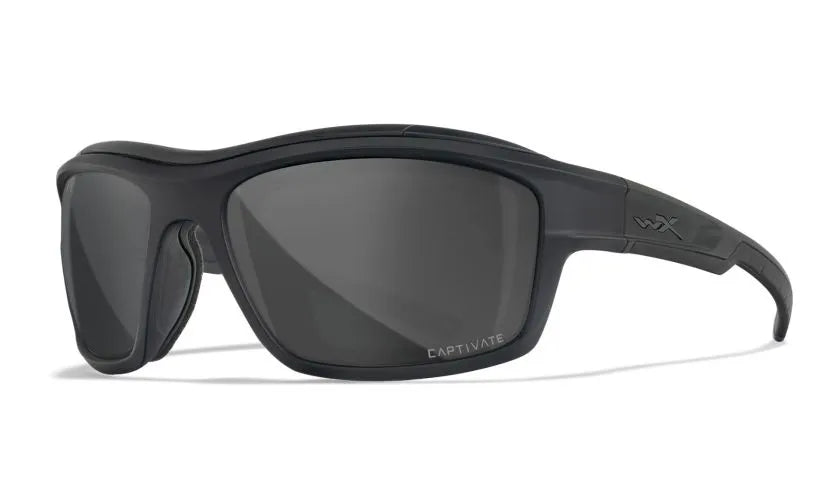 WX OZONE, CAPTIVATE™ Polarized Grey Lenses, Matte Black Frame