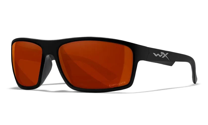 WX PEAK, CAPTIVATE™ Polarized Copper Lenses, Matte Black Frame