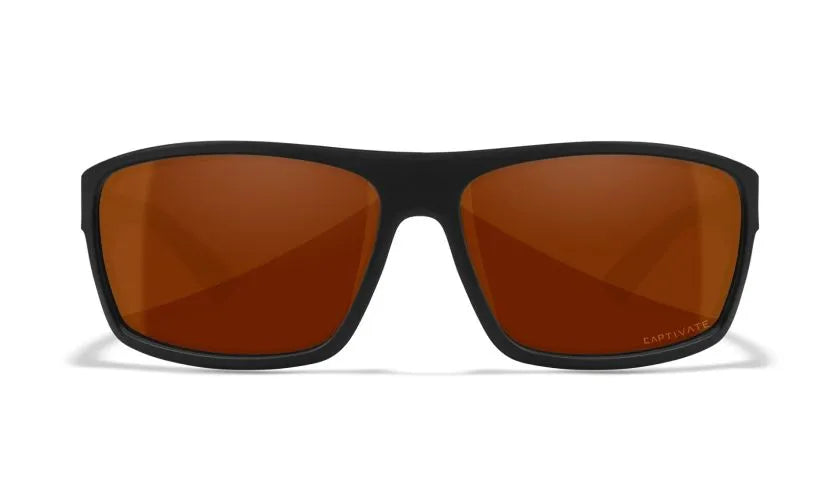 WX PEAK, CAPTIVATE™ Polarized Copper Lenses, Matte Black Frame