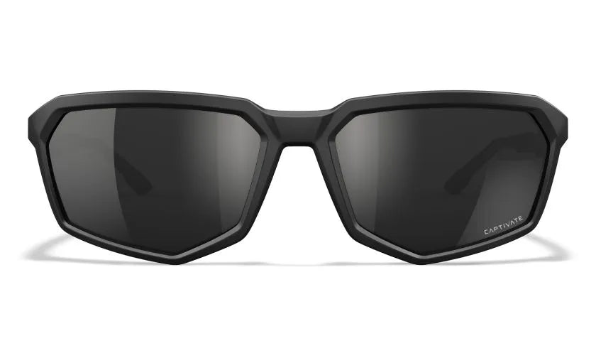 WX RECON, CAPTIVATE™ Polarized Black Mirror Lenses, Matte Black Frame