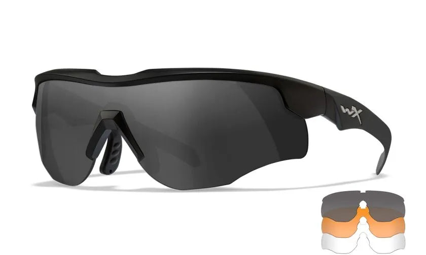 WX ROGUE COMM, Grey/Clear/Light Rust Lenses, Matte Black Frame