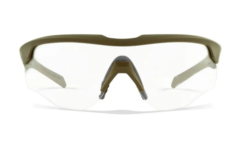 WX ROGUE COMM, Grey/Clear/Light Rust Lenses, Matte Tan Frame