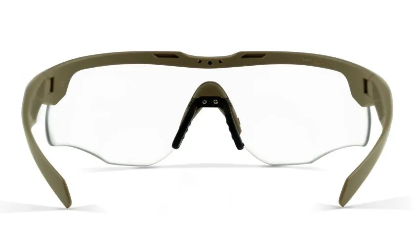 WX ROGUE COMM, Grey/Clear/Light Rust Lenses, Matte Tan Frame