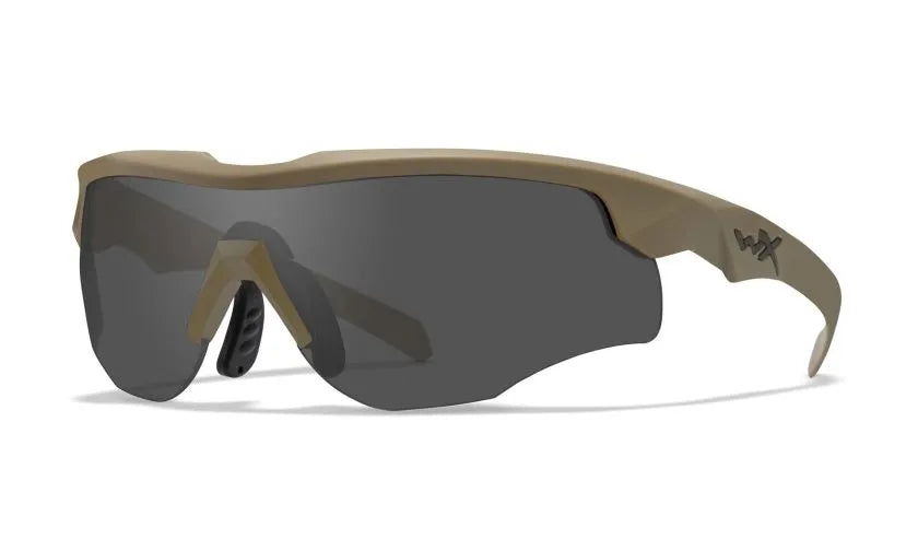 WX ROGUE COMM, Grey/Clear/Light Rust Lenses, Matte Tan Frame