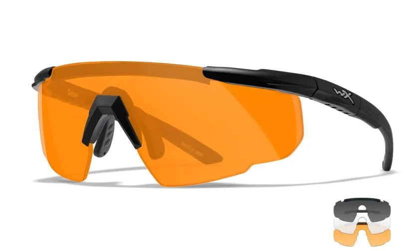 SABER ADVANCED, Grey/Clear/Light Rust Lenses, Matte Black Frame