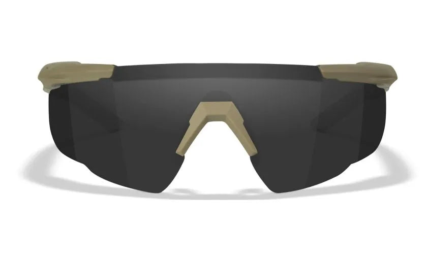 SABER ADVANCED, Grey/Clear Lenses, Matte Tan Frame