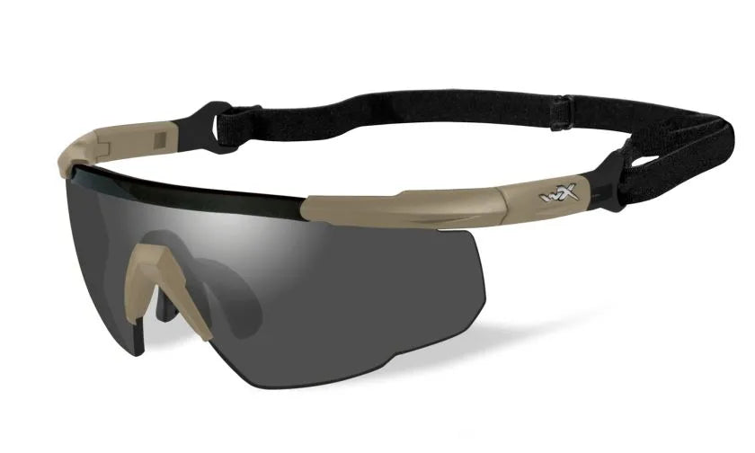 SABER ADVANCED, Grey/Clear Lenses, Matte Tan Frame