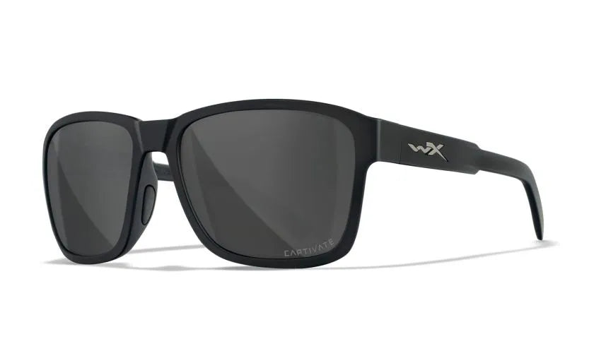 WX TREK, CAPTIVATE™ Polarized Grey Lenses, Gloss Black Frame