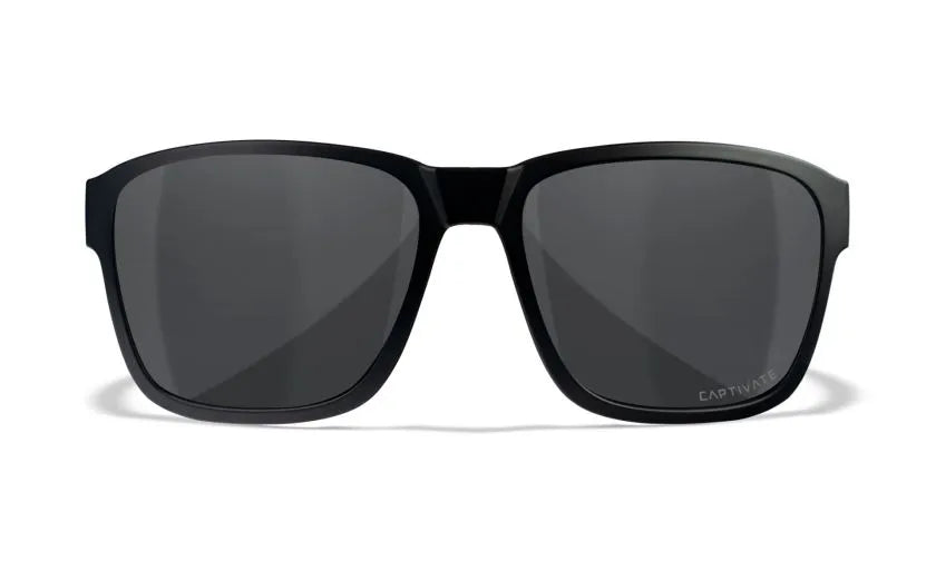 WX TREK, CAPTIVATE™ Polarized Grey Lenses, Gloss Black Frame