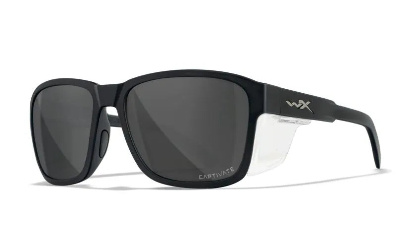 WX TREK, CAPTIVATE™ Polarized Grey Lenses, Gloss Black Frame