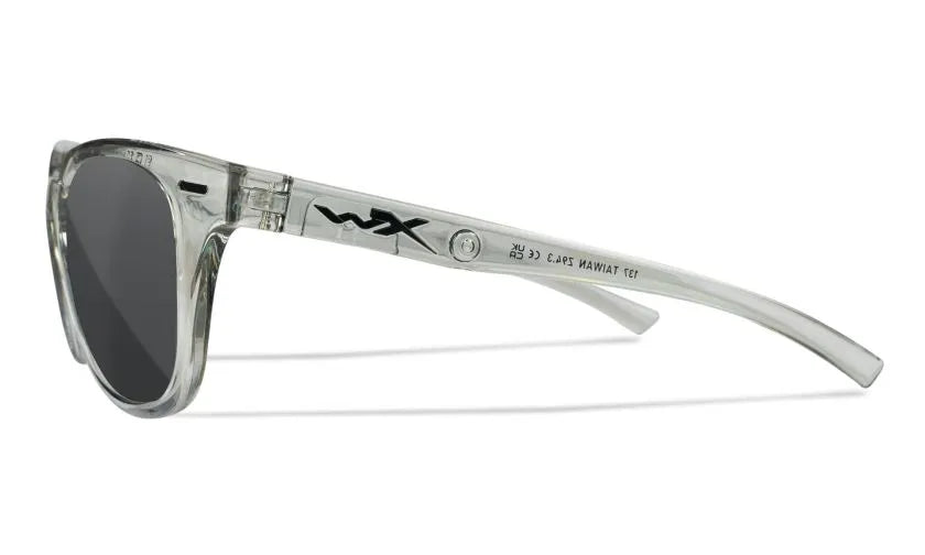 WX ULTRA, CAPTIVATE™ Polarized Grey Lenses, Gloss Crystal Light Grey Frame
