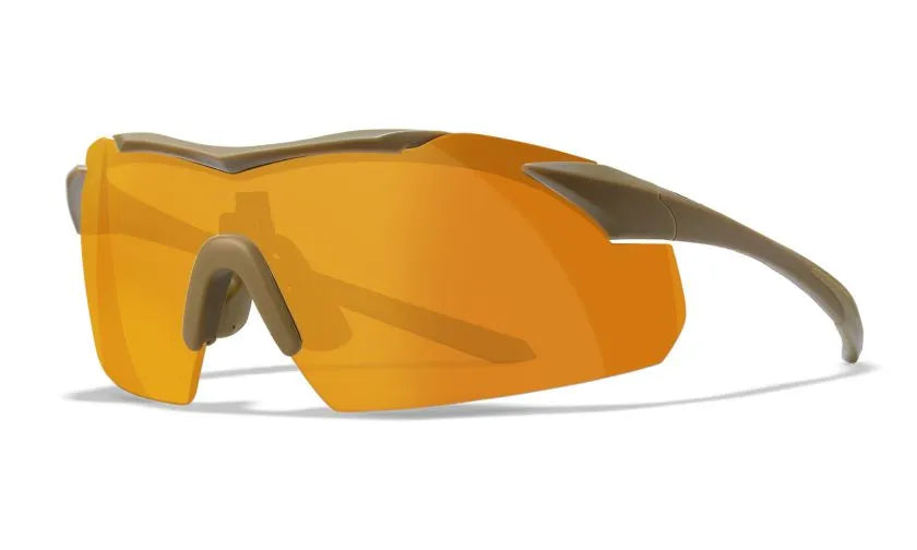 WX VAPOR COMM 2.5, Grey/Clear/Light Rust Lenses, Matte Tan Frame