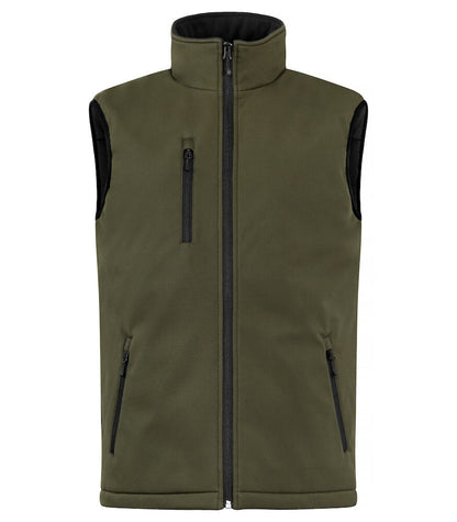 Padded Softshell Vest Bodywarmer XS t/m 4XL - Kleur: Zwart, Grijs, Groen, Dark Navy, Kobalt, Rood - Heren