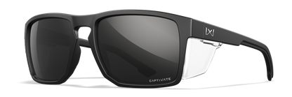WX FOUNDER, CAPTIVATE™ Polarized Black Mirror Lenses, Matte Black Frame
