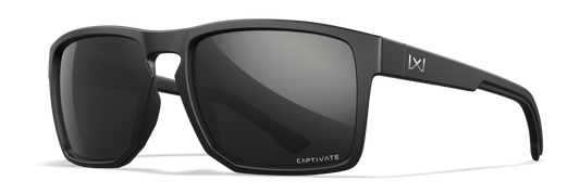 WX FOUNDER, CAPTIVATE™ Polarized Black Mirror Lenses, Matte Black Frame